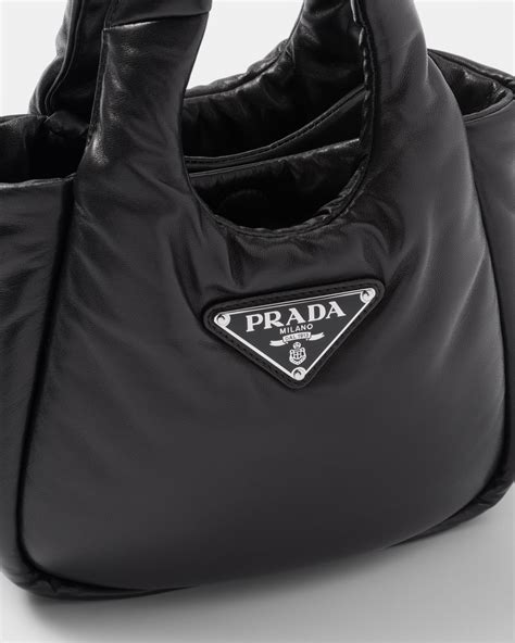 prada padded nappa leather handbag|prada soft padded shoulder bag.